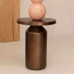 Kave Home Ronde Bijzettafel|Ronde Bijzettafel Malya 40.5cm, kleur Koper