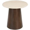 Sohome Ronde Bijzettafel|Ronde Bijzettafel Margred Marmer en mangohout, 45cm