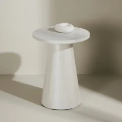 Nohr Ronde Bijzettafel|Ronde Bijzettafel Mikeisha 35cm, kleur Glossy Wit Glossy White