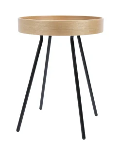 Zuiver Ronde Bijzettafel|Ronde Bijzettafel Oak Tray Eikenhout, 46cm