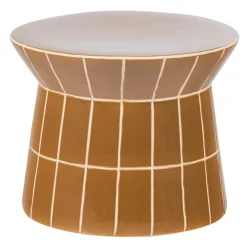 WOOOD Ronde Bijzettafel|Ronde Bijzettafel Plu Keramiek, 38cm, kleur Honinggeel