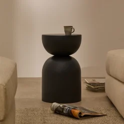 Kave Home Zwarte Bijzettafel|Ronde Bijzettafel|Ronde Bijzettafel Rachell 30cm