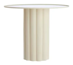 Light & Living Ronde Bijzettafel|Ronde Bijzettafel Rosario kleur Crème Cru00e8me