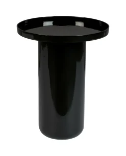 Zuiver Zwarte Bijzettafel|Ronde Bijzettafel|Ronde Bijzettafel Shiny Bomb 40cm, kleur Zwart