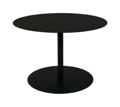 Zuiver Zwarte Bijzettafel|Ronde Bijzettafel|Ronde Bijzettafel Snow Staal, 60cm, kleur Zwart
