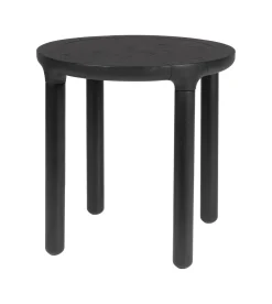 Zuiver Zwarte Bijzettafel|Ronde Bijzettafel|Ronde Bijzettafel Storm Eikenhout, 45cm
