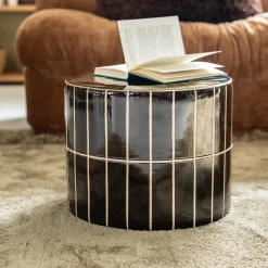 By-Boo Ronde Bijzettafel|Ronde Bijzettafel TileTastic Aardewerk, 42cm