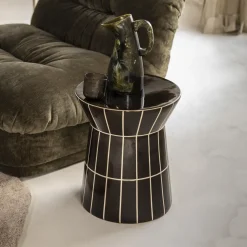 By-Boo Ronde Bijzettafel|Ronde Bijzettafel TileTastic Aardewerk, 38cm