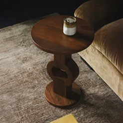 Dutchbone Ronde Bijzettafel|Ronde Bijzettafel Tondo Mangohout, 36cm