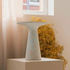 Zuiver Loungetafels & Bijzettafels|Ronde Bijzettafel|Ronde Bijzettafel Victoria Terrazzo, kleur Wit