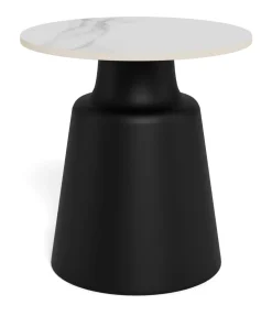 Bendt Ronde Bijzettafel|Ronde Bijzettafel Waleed Keramiek, 45cm, kleur /Zwart Wit