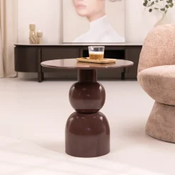 Brix Ronde Bijzettafel|Ronde Bijzettafel Wes 50cm, kleur Roest