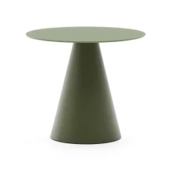 Kave Home Zwarte Bijzettafel|Ronde Bijzettafel|Ronde Bijzettafel Wilshire Gehard glas, 50cm