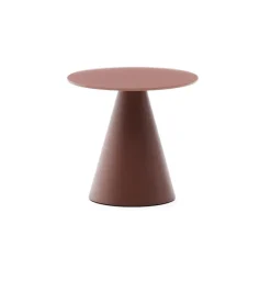 Kave Home Ronde Bijzettafel|Zwarte Bijzettafel|Ronde Bijzettafel Wilshire Gehard glas, 35cm