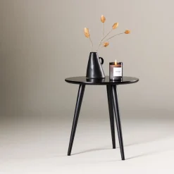 Nohr Zwarte Bijzettafel|Ronde Bijzettafel|Ronde Bijzettafel Zakia MDF, 48cm Zwart