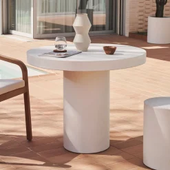 Kave Home Eettafels Voor In Je Tuin|Bistrotafels|Ronde Bistrotafel Aiguablava Beton, 90cm