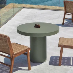 Kave Home Eettafels Voor In Je Tuin|Bistrotafels|Ronde Bistrotafel Aiguablava Beton, 90cm
