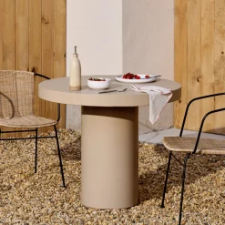 Kave Home Eettafels Voor In Je Tuin|Bistrotafels|Ronde Bistrotafel Aiguablava Beton, 90cm