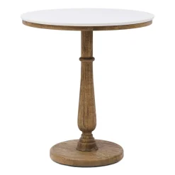 Rivièra Maison Bistrotafels|Ronde Bistrotafel Amalfi Marmer en eikenhout, 70cm