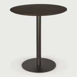 Ethnicraft Bistrotafels|Ronde Bistrotafel Blend 70cm, kleur Bruin