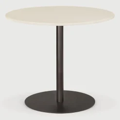 Ethnicraft Bistrotafels|Ronde Bistrotafel Blend 90cm, kleur Off White