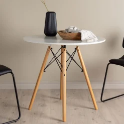 Nohr Bistrotafels|Ronde Bistrotafel Illana 60cm, kleur /Houtlook Wit