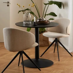 Bendt Bistrotafels|Ronde Bistrotafel Ina 80cm Zwart