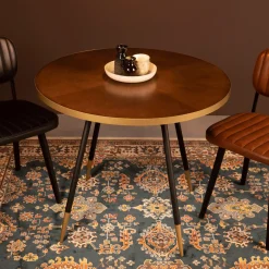 ZILT Bistrotafels|Ronde Bistrotafel Lili MDF, 90cm Bruin