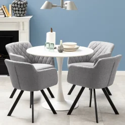 Bendt Bistrotafels|Ronde Bistrotafel Tempest Keramiek met marmerlook, 90cm