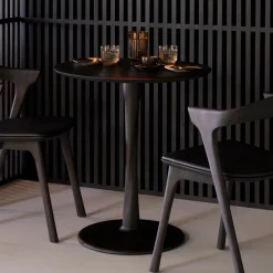 Ethnicraft Bistrotafels|Ronde Bistrotafel Torsion Eikenhout, kleur Bruin