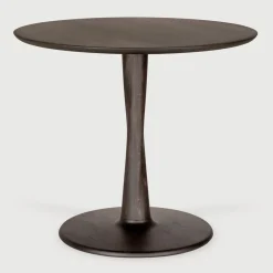 Ethnicraft Bistrotafels|Ronde Bistrotafel Torsion Eikenhout, kleur Bruin