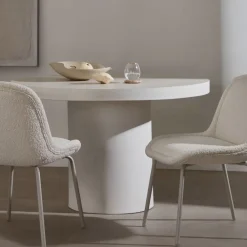 Kave Home Eettafels Voor In Je Tuin|Ronde Eettafel|Ronde Eettafel Aiguablava Beton, 120cm