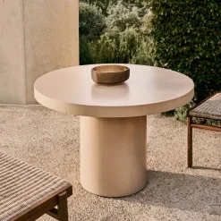 Kave Home Eettafels Voor In Je Tuin|Ronde Eettafel|Ronde Eettafel Aiguablava Beton, 120cm