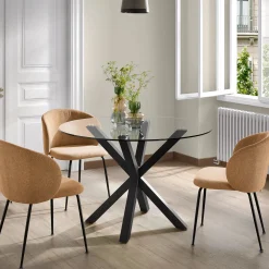 Kave Home Ronde Eettafel|Ronde Eettafel Argo 120cm, Glas