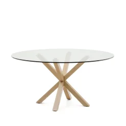 Kave Home Ronde Eettafel|Ronde Eettafel Argo Glas, 150cm