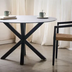 Kave Home Ronde Eettafel|Ronde Eettafel Argo Glas, kleur Zwart