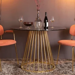 ZILT Ronde Eettafel|Ronde Eettafel Bethe Ø104cm Goud