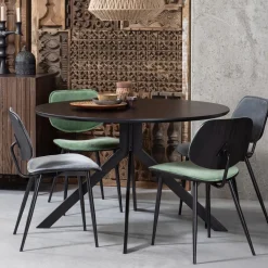 WOOOD Ronde Eettafel|Ronde Eettafel Bruno 120cm, kleur Zwart