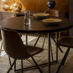 Dutchbone Ronde Eettafel|Ronde Eettafel Class Acaciahout, 120cm