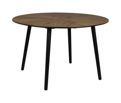 Dutchbone Ronde Eettafel|Ronde Eettafel Clover Notenhout, 120cm