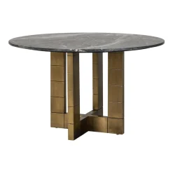 Richmond Interiors Marmeren Eettafel|Ronde Eettafel|Ronde Eettafel Collada Marmer, 130cm
