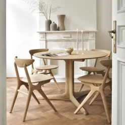 Ethnicraft Ronde Eettafel|Ronde Eettafel Corto Geolied Eikenhout, 120cm