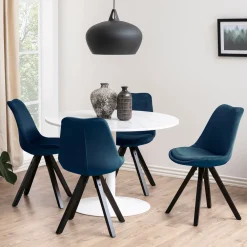 Bendt Marmeren Eettafel|Ronde Eettafel|Ronde Eettafel Dara 110cm, kleur Marmer Wit