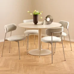 Bendt Ronde Eettafel|Ronde Eettafel Ibiza 110cm, kleur Beige
