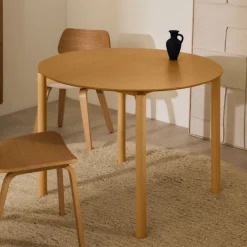 Kave Home Ronde Eettafel|Ronde Eettafel Indara Essen en rubberhout, 110cm Naturel