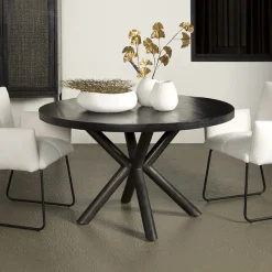 Sohome Ronde Eettafel|Ronde Eettafel Joshua Mangohout, ø130cm, kleur Zwart