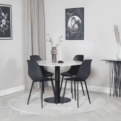 Nohr Marmeren Eettafel|Rechte Eettafel|Ronde Eettafel Lenton Marmer, 106cm