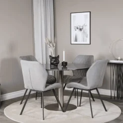 Nohr Marmeren Eettafel|Rechte Eettafel|Ronde Eettafel Lenton Marmer, 106cm