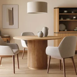 Kave Home Ronde Eettafel|Ronde Eettafel Licia Mangohout, 120cm Naturel