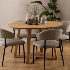 Bendt Ronde Eettafel|Ronde Eettafel Lila Eiken, 120cm
